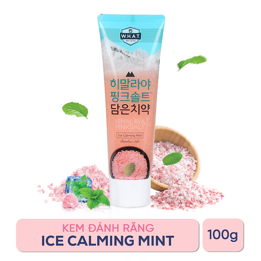 Kem đánh răng Bamboo Salt Himalaya Pink Salt Ice Calming Mint 100g